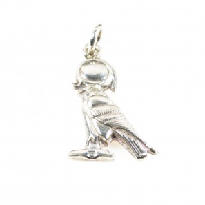 Horus wearing the Sun Desk Silver Pendant